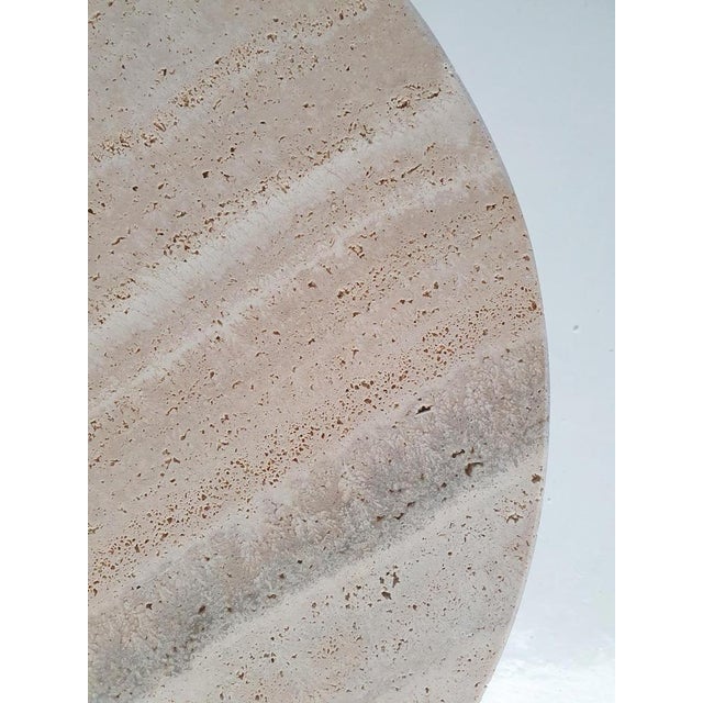 Mid-Century Round Coffee Table in Travertine, Italy, 1950s For Sale - Image 6 of 11
