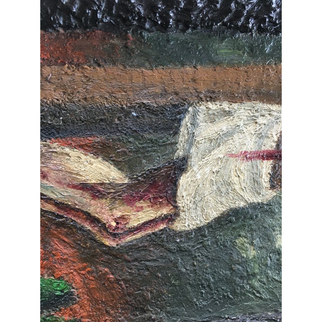 Painting of Jesus on a Wooden Board, 1900s For Sale - Image 5 of 18