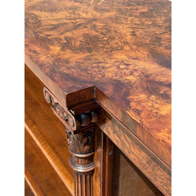 Antique William IV Burr Walnut Bookcase, 1840 For Sale - Image 12 of 16