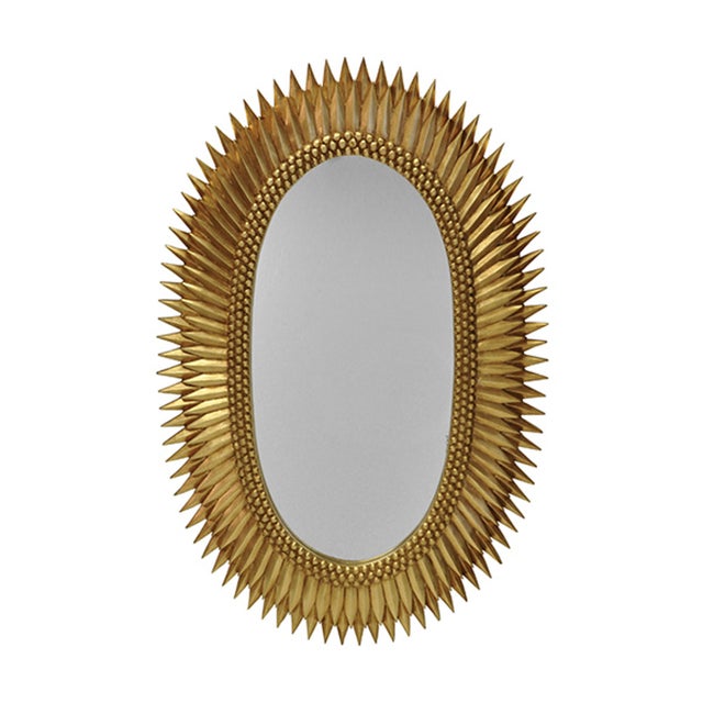 Matthew Izzo Home Rita Gold Leaf Wall Mirror For Sale In New York - Image 6 of 6