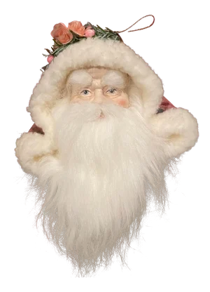 Vintage Porcelain Holiday Santa Claus Ornament