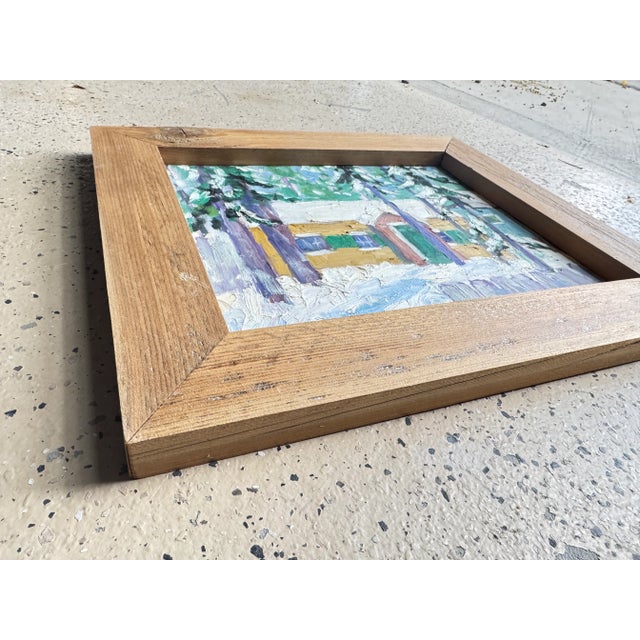 Tahoe Cabin Snowscape, Contemporary Original Oil Painting For Sale - Image 11 of 14