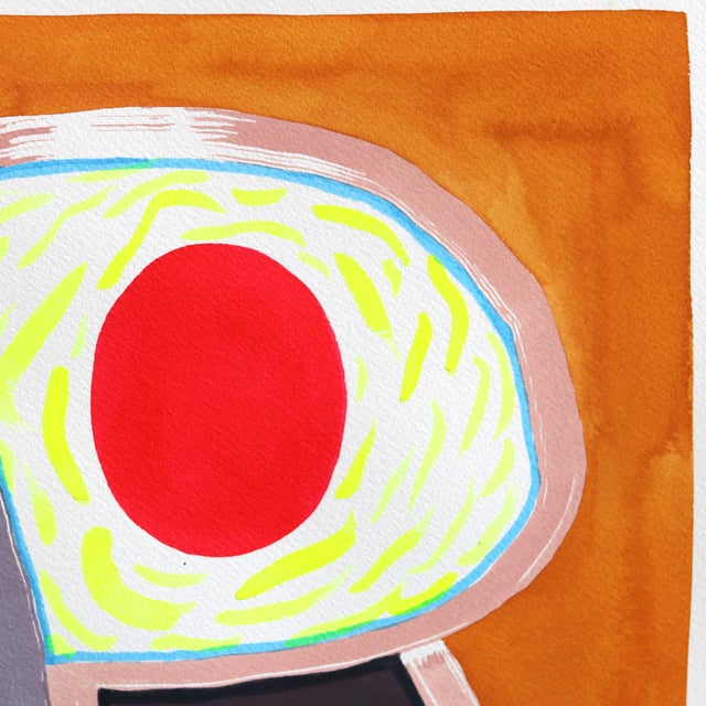 Abstract Untitled (Ppr487) - Colorful Warm Tone Abstract Mixed Media Original Artwork by Max Manning For Sale - Image 3 of 7