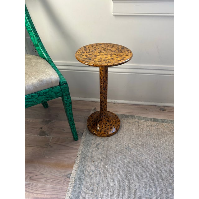 Pair Tortoise Drink Tables For Sale - Image 4 of 5