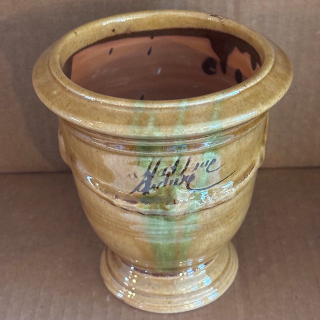 Pair of French Anduze Planters Flame 7” X 9” by La Madeleine For Sale - Image 4 of 5