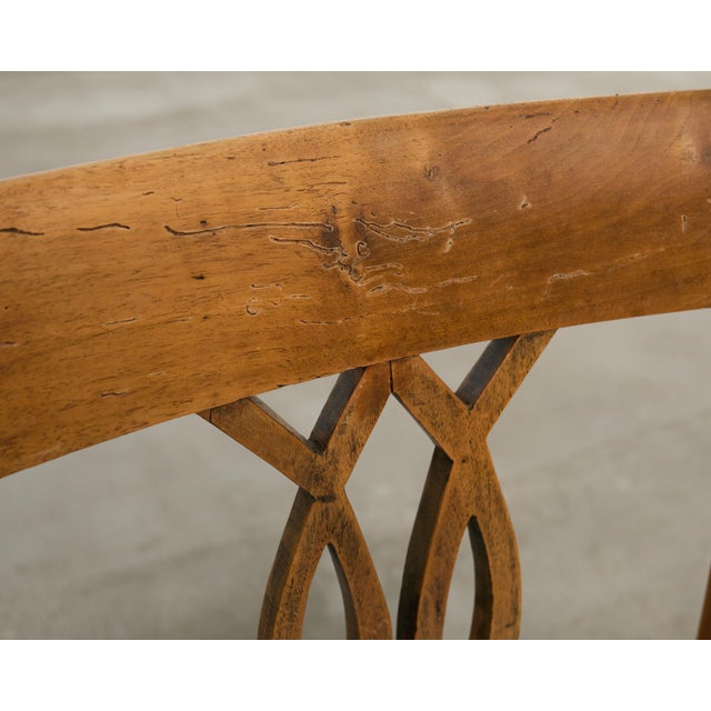 Brown Pair of 19th Century Country French Provincial Fruitwood Armchairs For Sale - Image 8 of 18