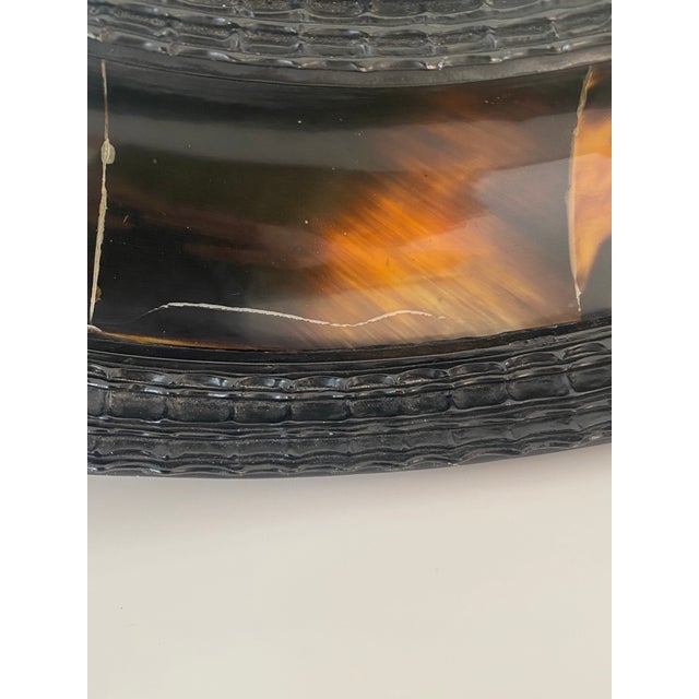 Convex Mirror, faux horn and black frame. Purchased at Hollyhock, a showroom by famed designer Susanne Rheinstein in Los...