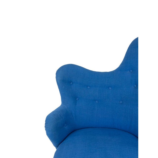 Blue Lounge Chair from S.M. Wincrantz, Sweden, 1940s For Sale - Image 8 of 18