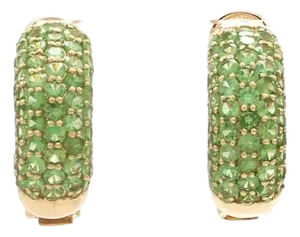9.14 cts Natural tsavorite earrings in 14k gold