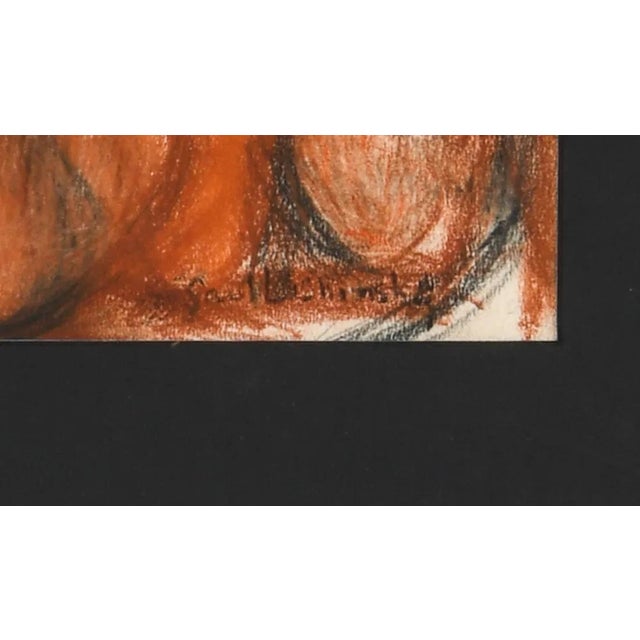 Abstract Saul Lishinsky Modern Abstract Nude Drawing Finely Framed For Sale - Image 3 of 6