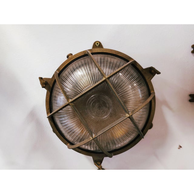 Gold Vintage Navy Sconce For Sale - Image 8 of 8