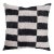 Contemporary Black and White Handmade Velvet Pillow and Down Feather Insert For Sale