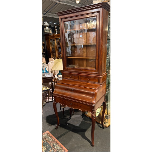 Napoleon III Mahogany Brown Scriban For Sale - Image 9 of 9