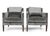 A pair of Rose Tarlow - Melrose House lounge chairs upholstered in a stunning steel gray upholstery. We could go on at...
