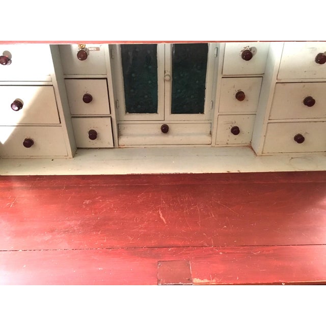 This charming primitive paw foot, flip-top desk/cabinet came out of a southern dental office in Walterboro, South...