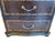 Early 21st Century Early 2000s Regency Style 3-Drawer Chest, Black With Embossed Faux Leather & Gold Detail For Sale - Image 5 of 10