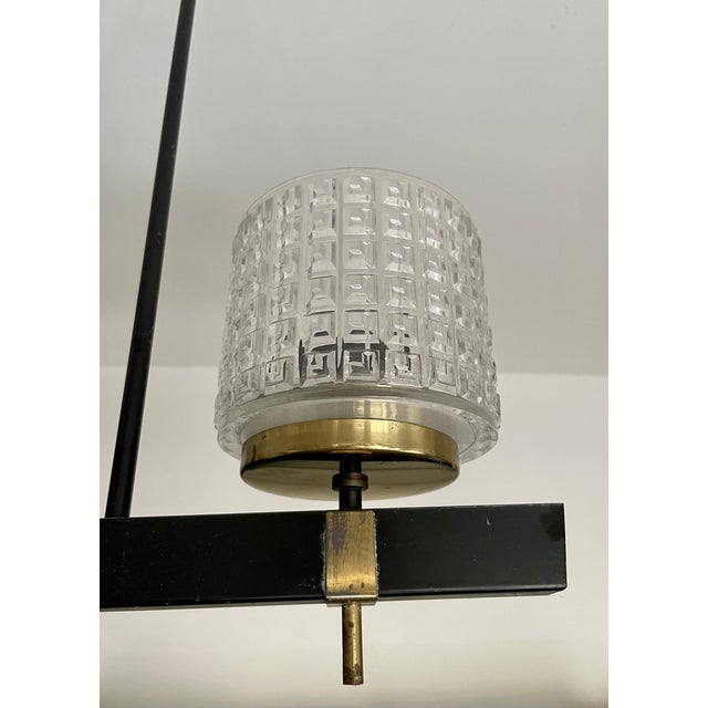 Black Ceiling Lamp from Esc Zukov, Former Czechoslovakia, 1960s For Sale - Image 8 of 9