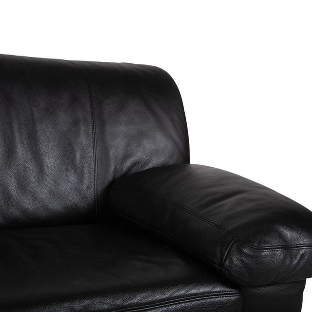 Modern Black Leather Three-Seater Sofa from Koinor For Sale - Image 3 of 13