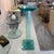 Mid-Century Modern Vintage Stacked Glass Pedestal 36.5” For Sale - Image 3 of 9