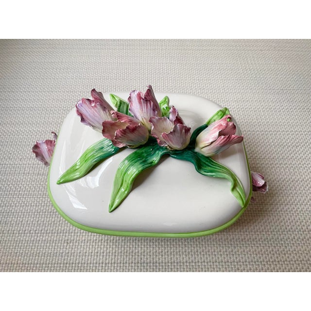 Vintage Italian Majolica Tulip Tureen For Sale - Image 11 of 12