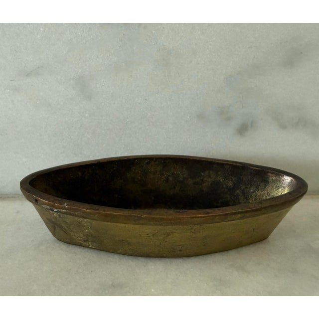 Carl Auböck Vintage Brass Boat Ashtray or Catchall in the Style of Carl Aubock For Sale - Image 4 of 8