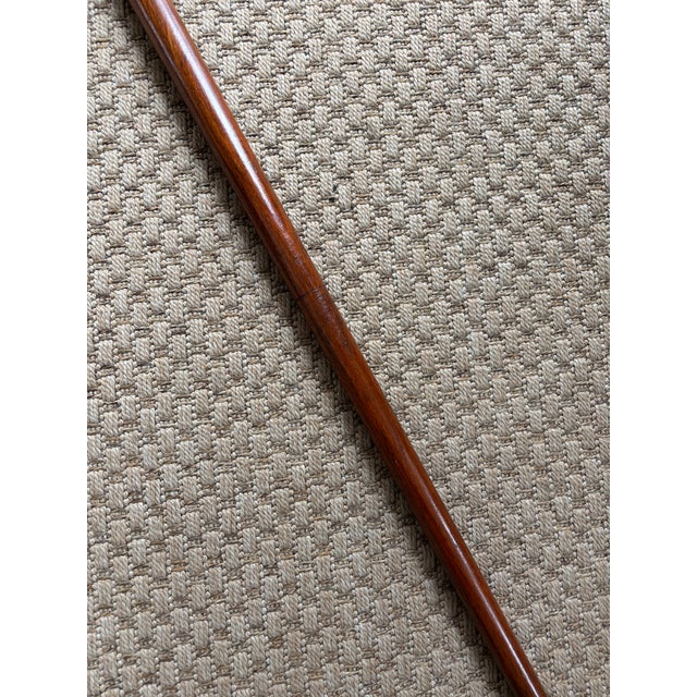 20th Century Brass Snake Head Wood Cane/Walking Stick For Sale - Image 6 of 10