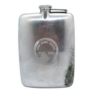 Lord Derby Dinner May 1930 Silverplate Flask