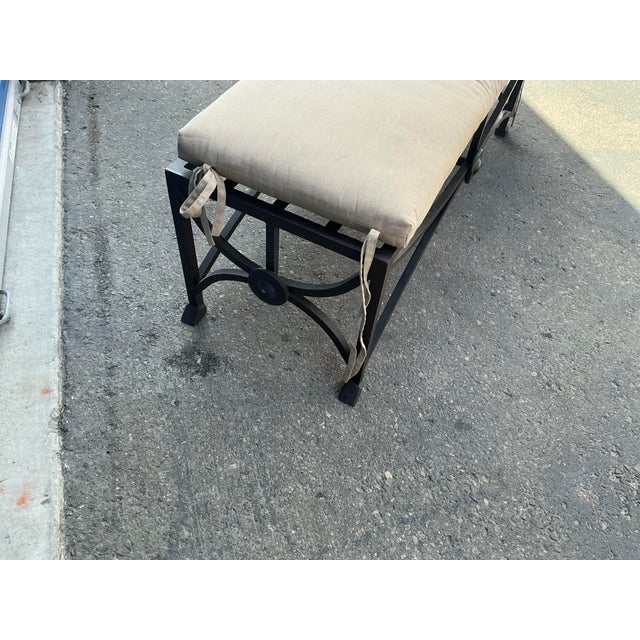 Metal Kreiss Mykonos Patio Bench For Sale - Image 7 of 9