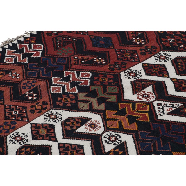 Vintage Mid-Century Malatya Red and Off-White Wool Kilim Rug For Sale In New York - Image 6 of 7