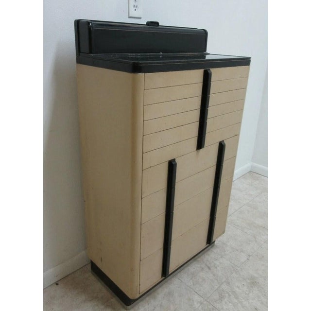 Art Deco 1940s Art Deco Dental Cabinet Industrial Medical Chest Dresser Tan 10 Drawer For Sale - Image 3 of 11