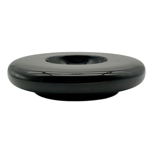 Black Ceramic Bowl by Architects Boccato, Gigante and Zambusi for Sicart, Italy, 1970 For Sale