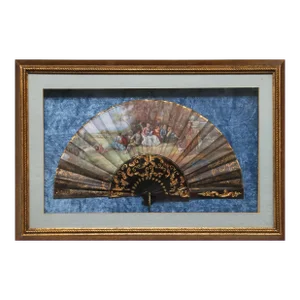 Fan With Romanticism Art Theme, Unknown Artist Fan With Gold-Gilt