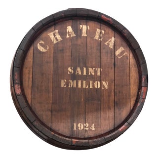 Chateau Saint Emilion Wine Barrel Top For Sale