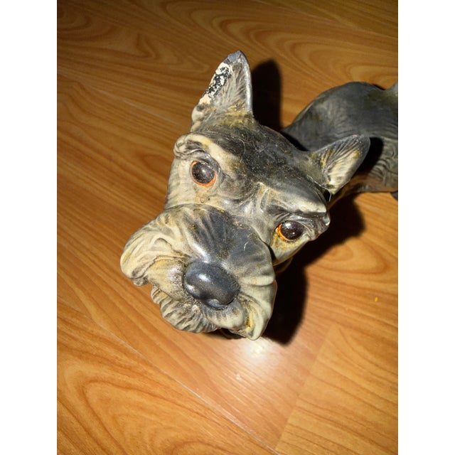 Figurative Goebel Dog Schnauzer Fox Terrier, Grey Schnauzer Dog West Germany - For Sale - Image 3 of 4