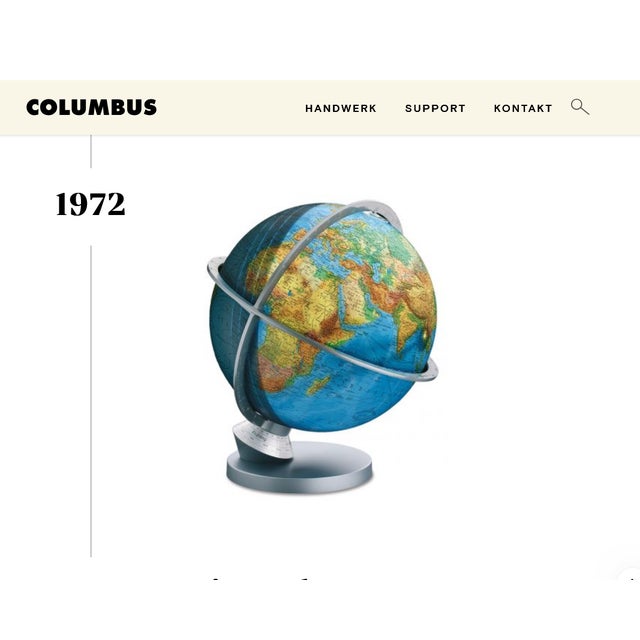 Earth globe / Lamp from Columbus Verlag Paul Oestergaard, Berlin and Stuttgart 1970s. Good condition, no defects, does not...