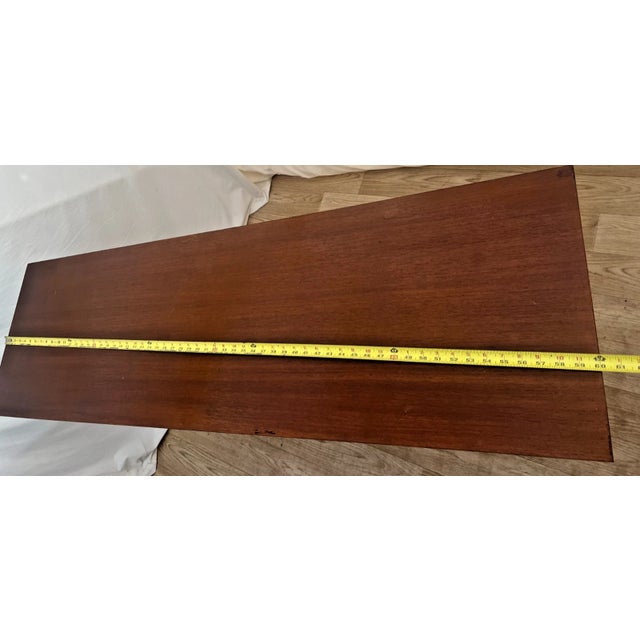 Mid-Century Console Sofa Table Hollywood Regency Bamboo & Wood Forest-Base For Sale - Image 14 of 15