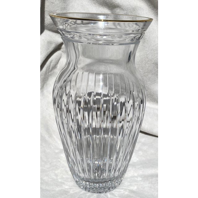 Late 20th Century Waterford Crystal Marquis Hanover Gold Vase Mint Condition For Sale - Image 9 of 12