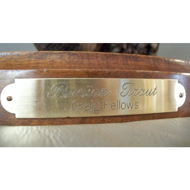 Late 20th Century Brown Trout Wood Sculpture by Craig Fellows For Sale - Image 4 of 10