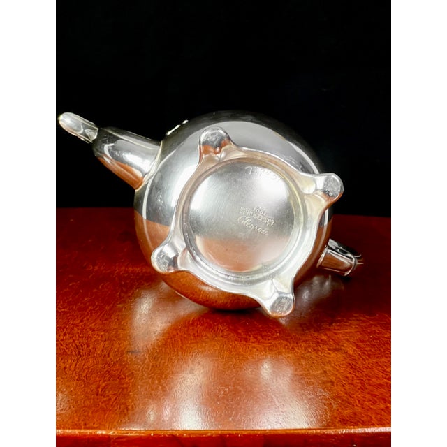 Mid 20th Century 1881 Wm. Rogers "Glenrose" 6 - Piece Master Tea & Coffee Service With Webster Wilcox "Joanne" Tray For Sale - Image 11 of 12