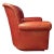A pair of leather club chairs made by Cameron retailed by Holly Hunt. Upholstered in a soft red brick-colored full grain...