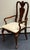 Beautiful set of six traditional Queen Anne–style dining chairs, featuring solid cherry frames, graceful cabriole legs,...