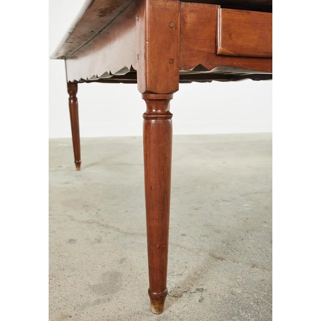 French Louis Philippe Fruitwood Farmhouse Dining Table For Sale - Image 11 of 13