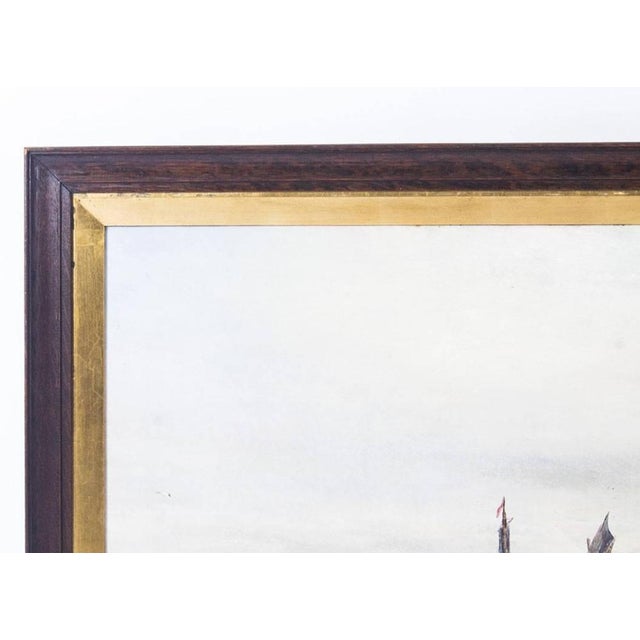 Gustave De Bréanski, Seascape Paintings, 19th-Century, Oil on Canvas, Framed, Set of 2 For Sale - Image 14 of 16