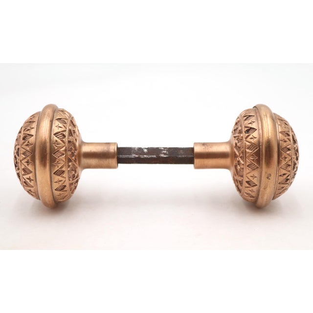 Traditional Pair of Reading Polished Bronze Windsor Door Knobs For Sale - Image 3 of 6