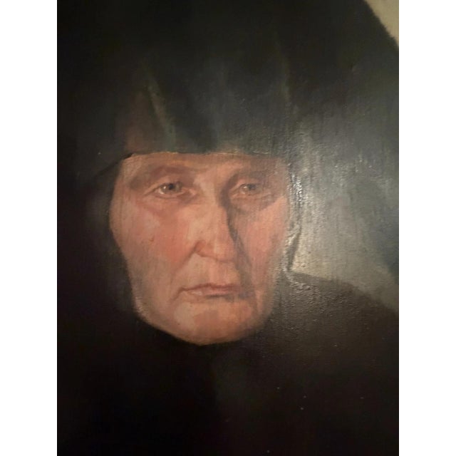 Karl-Erik Ekselius Karl Mons, Schwälmer Woman with Evening Headdress, Oil Painting on Canvas, Framed For Sale - Image 4 of 12