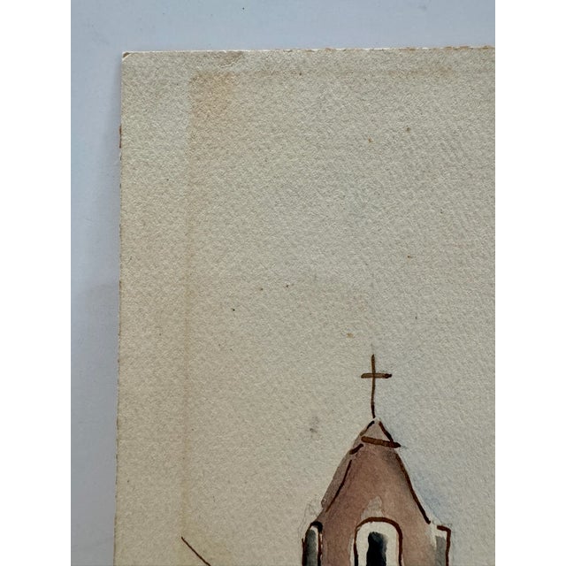 Henry Emil Salloch Original Watercolor on Paper San Ignacio, Columbus. For Sale - Image 4 of 8