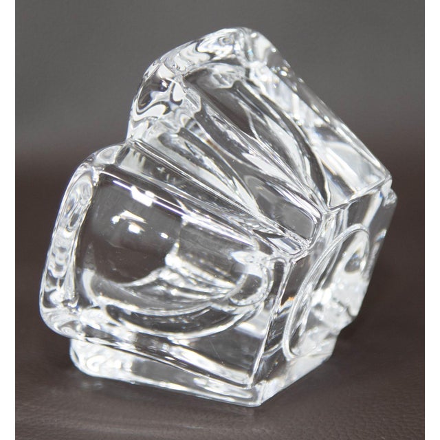 Mid-Century Modern Orrefors Sweden Crystal Votive Candle Holder 1970 For Sale - Image 3 of 12