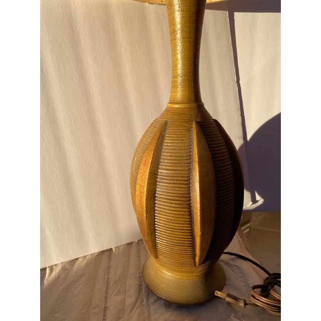 Bitossi Mid-Century Modern Textured Pottery Lamp For Sale - Image 4 of 13