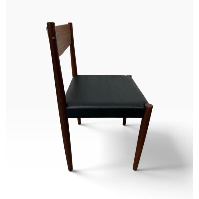 1960s Mid-Century Danish Modern Teak Dining Chairs - Set of 4 - Reupholstered! For Sale - Image 5 of 8