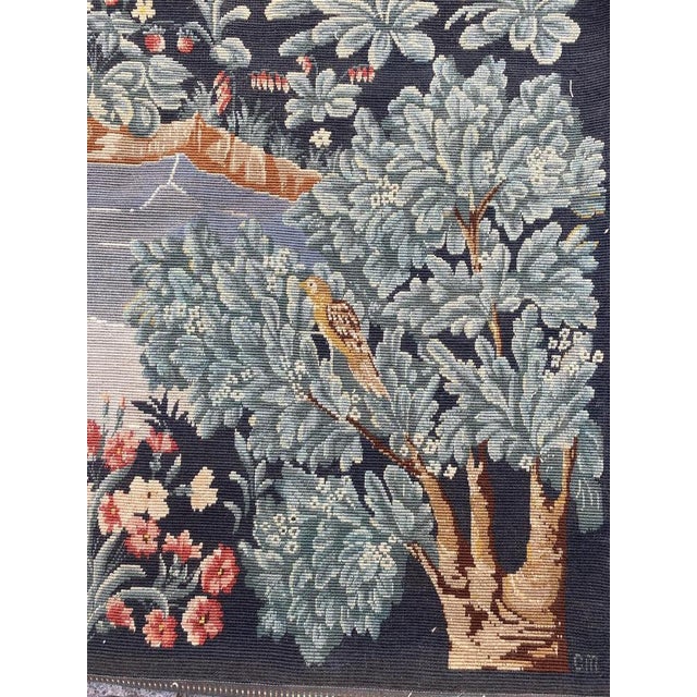 Very beautiful Mid-Century tapestry with beautiful design of a museum tapestry and beautiful colors, entirely hand...